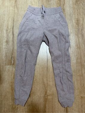 Women’s Heather Mauve Jogger Sweatpants - Casual Drawstring Pants